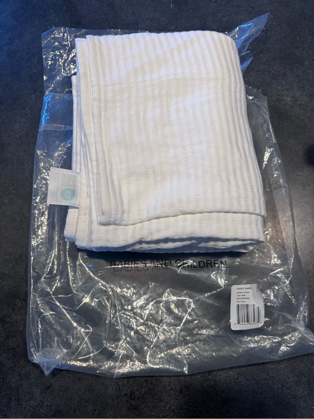 NEW Cozy Earth Bamboo Coverlet Throw